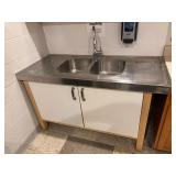 Lot #29 Stainless Steel 2 Section Sink Cabinet