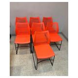 Lot #38 Group of (7) Flash Furniture Orange Chairs