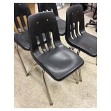 Lot #39 Group of (6) Black Chair Student Chairs