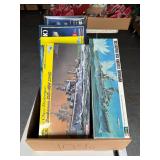 #1096 Assorted Lot The Linberg Line, Revell, Dragon etc Boats