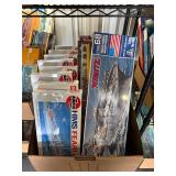 #1111 NIB - Assorted Lot Airflx, Linberg, Italeri etc Boats