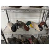 #1359 Lot of 3 Duck Decoys Incl. Blue Billed Drake, Mallard Drake & Canvas Back Drake