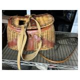 #1367 Lot of Fishing Related Items incl. Vintage Tackle box, Fishing Net & Creole 