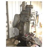 Large Barnes Drill Co. Drill Press No. 23977 240 3 phase w tapping head etc.