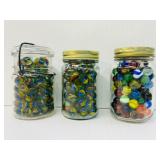 Small Marble Collection in Jars