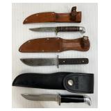 Buck & Case Knives with Sheaths