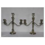 #300 Pair of Sterling weighted candlesticks
