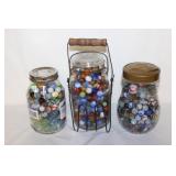 #345 3 jars of marbles