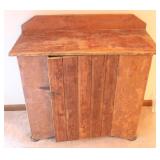 #372 Small primitive cream cabinet 