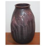 #359 Ephreim Faience lrg bat - signed vase