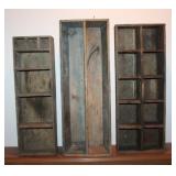 #369 Lot of 3 primitive work boxes