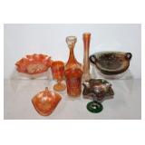 #218 Carnival Glass incl. acorn dish