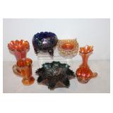 #222 Carnival Glass incl. lion dish