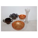 #229 Lot of 6 incl. woven bowl 