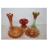 #231 Flower vase, and grape dish