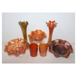 #246 Carnival Glass incl. Grape & berry cup