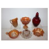 #249 Lot of 6 incl. windmill pitcher & cherry dish