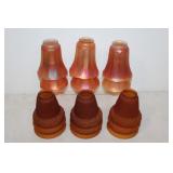#257 Lot of 12 sconces incl. Carnival Glass