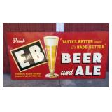 E and B Beer and Ale metal sign