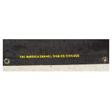 Marked "The Burdick Enamel Sign Co: Chicago"