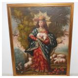 #516 Mother Mary signed DM oil painting