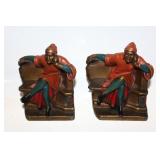 #499 Man on bench cast bookends