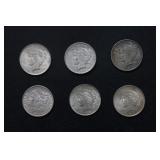 #486 Lot of 6 silver dollars