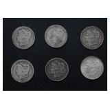 #487 Lot of 6 silver dollars