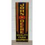 6'x2' Black, Red, and Yellow Porcelain Sign