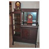 Quarter sawn oak sideboard/china combo