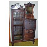 Quarter sawn oak bookcase secretary