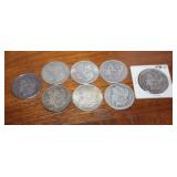 (8) Morgan silver dollars