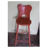 Antique childs metal stool