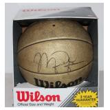 Michael Jordan signed basketball with Letter