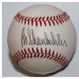 Bo Schembechler signed baseball with Tigers letter