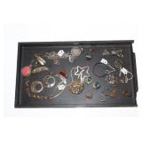 #5 Sterling deco jewelry and rings 