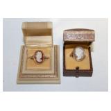 #9 Two 14K cameo rings