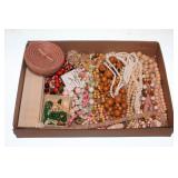 #84 Large lot of beaded necklaces