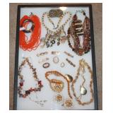 #58 Colorful necklaces lot incl. some natural stones
