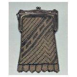 #47 Whiting Davis Diagonal stripes mesh purse