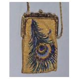 #33 Whiting Davis Peacock mesh purse