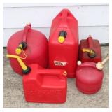 Several gas cans
