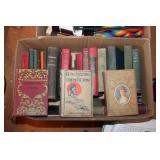 several boxes of books