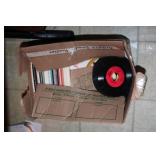 several boxes of old records