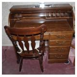 Roll down secretary w/ chair