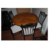 Circular table w/ 4 matching chairs