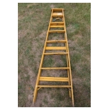 wooden folding ladder