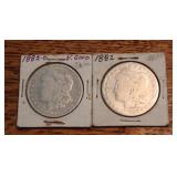 (2) 1882 Morgan