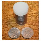(21) Eisenhower silver dollars