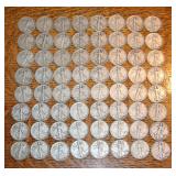 (64) Walking Liberty Halves Silver Coins
